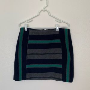 Colorblock Wool mini skirt